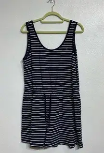 Tommy Hilfiger Blue Striped Romper Sz M