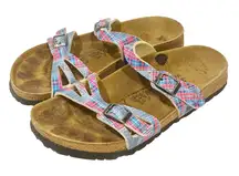 Birkenstock Birkis Size‎ 6 Pink Plaid Double Strap Buckle Sandal