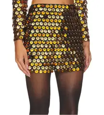 Line & Dot Mina mini skirt in gold