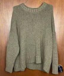 Aerie Thick Knit Olive Green Wool Blend Casual Sweater Size XS