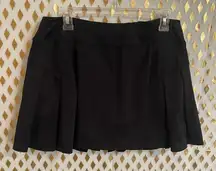 Pleated skort tennis skirt shorts black goth schoolgirl size L