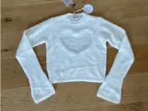 More To Come - Carolina Heart Cut Out Sweater in Ivory