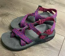 Chaco Purple and Pink Strappy Adventure Sandals