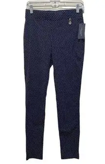 Tommy Hilfiger Polka Dot Leggings Navy Blue and White Women’s Size 6 New