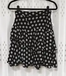 Polka Dot Ruffle Mini Skirt