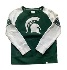 Fanatics MSU Green and White Sweatshirt S