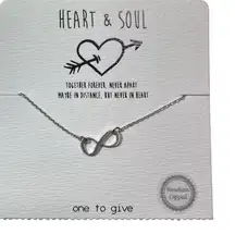 Heart & Soul Rhodium Dipped Necklace