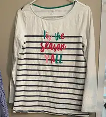 Tis the season holiday striped top small Christmas women’s small