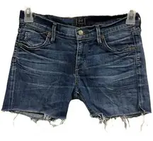 Citizens of Humanity Avedon Denim Cut Off Raw Frayed Hem Blue Jean Shorts 27