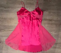 Victoria’s Secret RARE Sheer Pink Chemise Slip Dress L