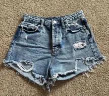 High Rise Jean Shorts