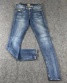 Mother Jeans 24 Fits (28x29) Blue Denim The Looker In Tequila Truth Distressed