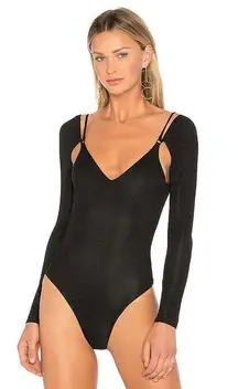 NBW h:ours Logan Bodysuit in Black