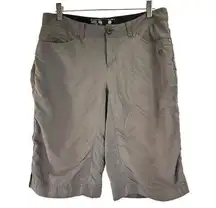 Mountain Hardwear Women's Grey Nylon Hiking Shorts Size 6