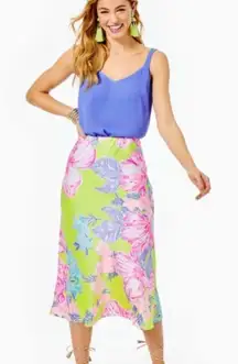 NWT Lilly Pulitzer Cory Skirt matcha green boho babe size 8