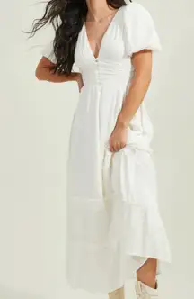 Altar'd State Lyla Maxi Dress Size‎ Small NWT Puff Sleeves