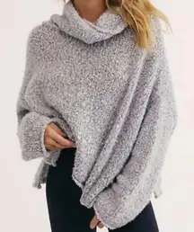 Free People BFF Grey Cowl Neck Cropped Sweater - Size - Small