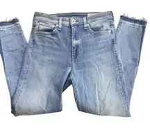 rag & bone  Nina High rise ankle skinny size 27 raw hem jeans