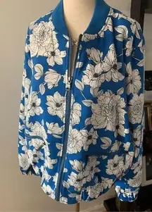 Banana republic blue jacket floral size large