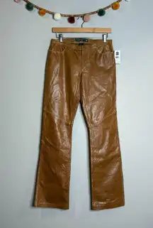 NWT Deadstock Y2K Gap Low Rise Tan Leather Pants