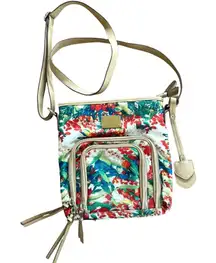 Nicole Miller Crossbody Bag Multicolor Floral Adjustable Strap Small Travel