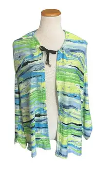 NWT Womens Peck & Peck Cape Style Open Fronr Cardigan Sweater - Sz L