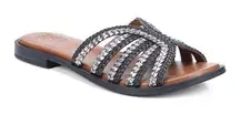 NEW Naturalizer‎ Leather Lane Slide Sandal in Black Size 7.5M Shoes