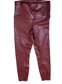 LULULEMON Lab Training Wunder Train High-Rise Leggings 28" Burgundy Glossy 4 EUC