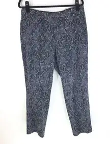 Isaac Mizrahi Live! Womens Jeans Pull On Snake Print Gray Stretch 18W