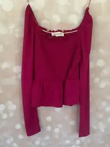 June & Hudson Raspberry Blouse