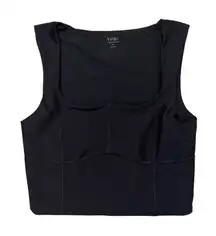 Abercrombie YPB Black Squareneck Sports Bra Top