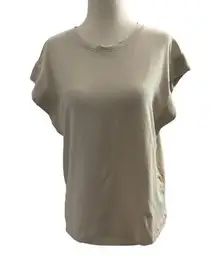 Zara Beige Crew Neck Women's Blouse Size Small | 35-8