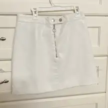 Forever 21 white leather skirt