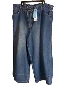 NWT Womens Plus Size 22 Tanya Taylor Designs Summer Pant Wide Leg Jeans
