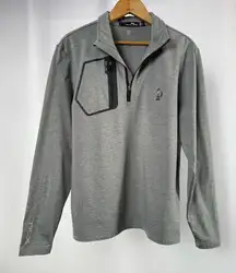 Polo Ralph Lauren RLX Golf Stretch Jersey Quarter-Zip Pullover in Grey‎ Small