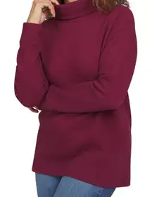 Lands End Waffle Knit Turtleneck Long Sleeve Pullover Top Women’s S Small