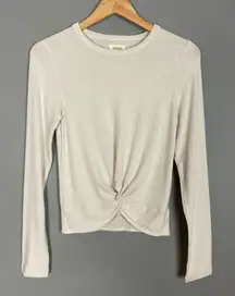 UpWest Resort and‎ Mercantile Sweater XS Off-White Cream Twist Front