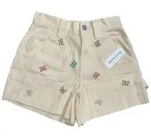 🎄PacSun Butterfly Corduroy Cutoff Workwear Shorts