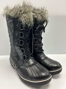 SOREL Tofino ll Waterproof Insulated Winter Boot Faux Fur Cuff Black 6.5 New
