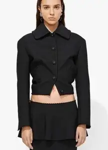 Proenza Schouler runway single created crop jacket black