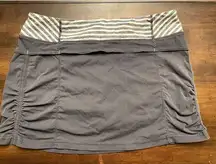 Lululemon grey stripped skort women's 8