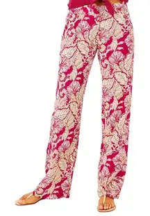 Lilly Pulitzer 32" Bal Harbour Palazzo Pant in Poinsettia Red Island