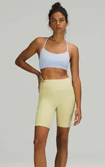 Lululemon Ribbed Contoured Short 8" High Rise Dew Green Athleisure US 2