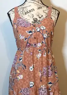 🩵NWOT🩵 LINEN BLEND MIDI DRESS by SONOMA  W/ADJUSTABLE STRAPS & POCKETS SZ SMALL