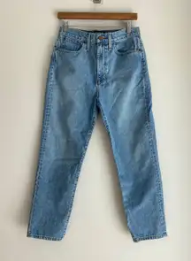 High-Waisted Straight-Leg Jeans (Size 28)