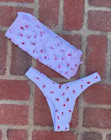 PacSun Rose bikini bottoms & matching wrap