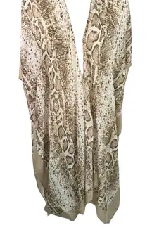 Nicole Miller New York Snakeskin Print Open Front Kimono One Size‎ New Viscose
