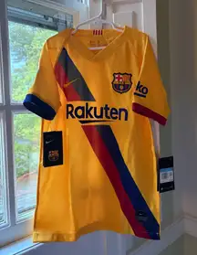 Unisex Barcelona 2022/23 yellow and red third jersey #Barcelona #Football