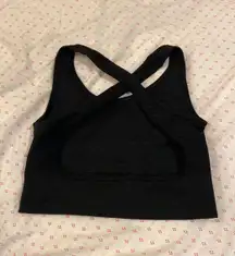 Criss Cross Black Sports Bra