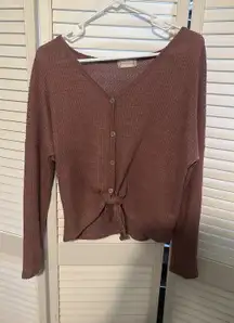 Altar'd State Pink Long Sleeve Top